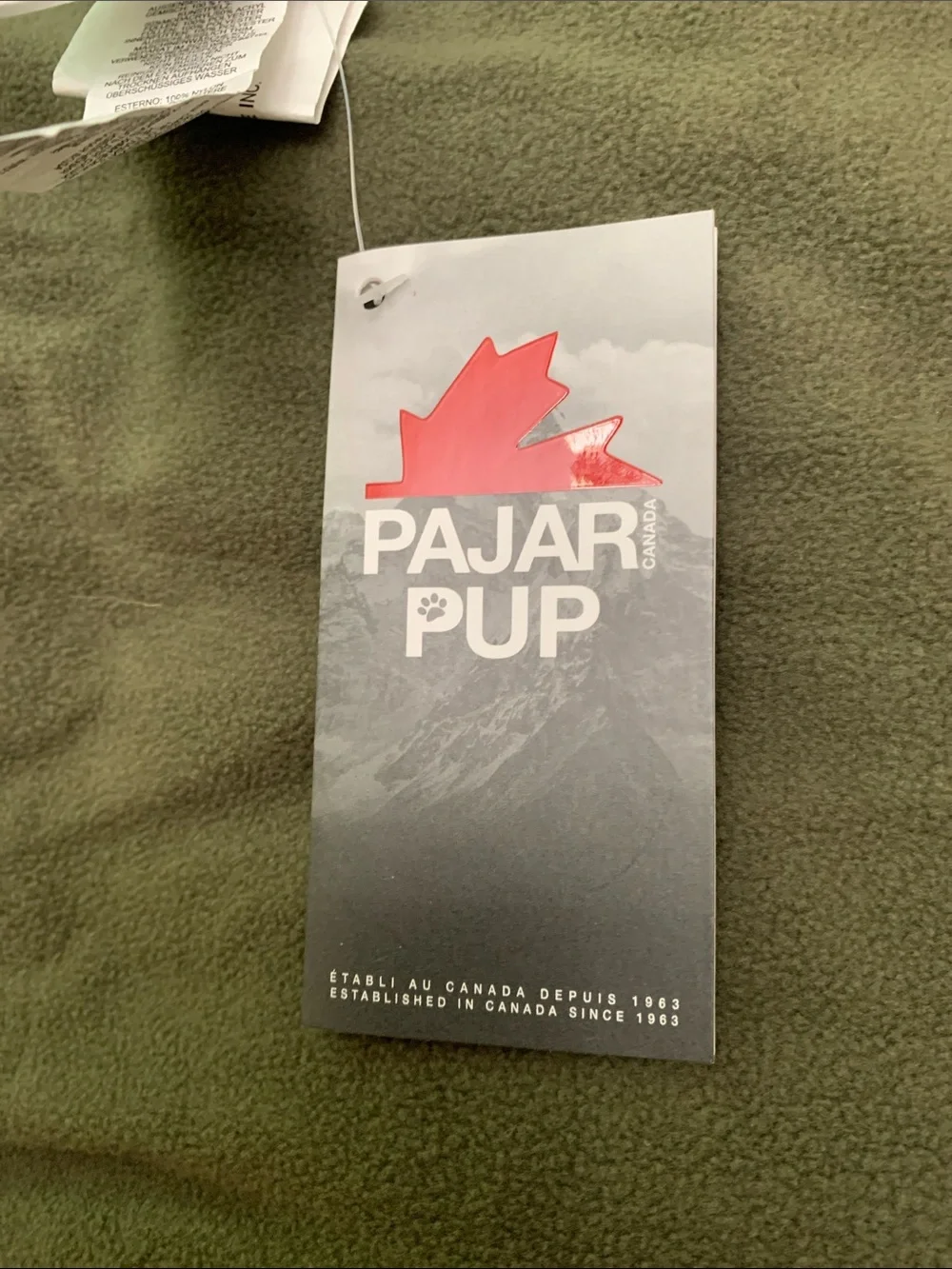🦋 PAJAR PUP Green Military Zeus Jacket For Dogs with Faux Fur Trim NWT $98